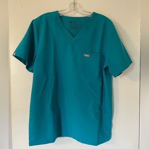 Figs Technical Collection Men’s Scrub Top Size M Teal